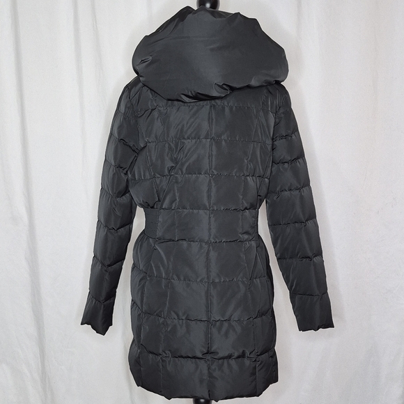 Cole Haan Women's Signature Black Oversized Hood Down Coat Parka - Size L - Picture 6 of 16